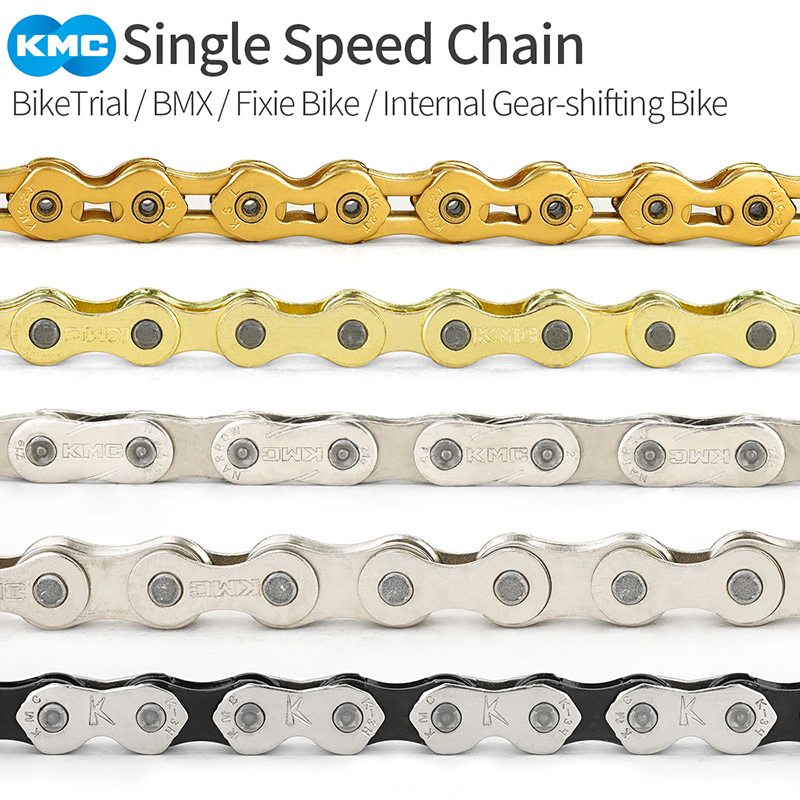 Mountain Biking Track - KMC自転車チェーン シングルスピード K1/K1SL/Z1eHX/S1/HL1シリーズ 1/2インチx1/8インチ 3/32インチ 112リンク
