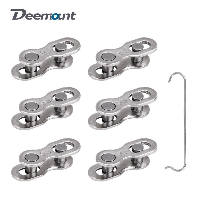 Chain Quick Link - 6 ペア自転車クイックリンク & リリース 1/6/7/8/9/10/11/12 スピードチェーン用再利用可能な炭素鋼ミッシングリンクシルバーゴールドコネクタ