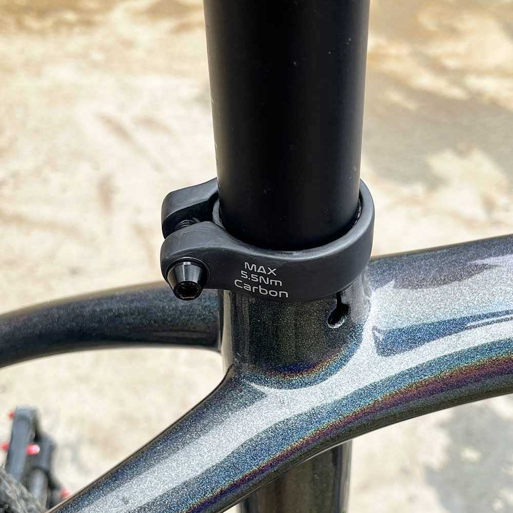 Mountain Biking Brands - elitaone カーボンシートポストクランプ 31.8/34.9mm 9g 自転車シートポストクランプ MTB