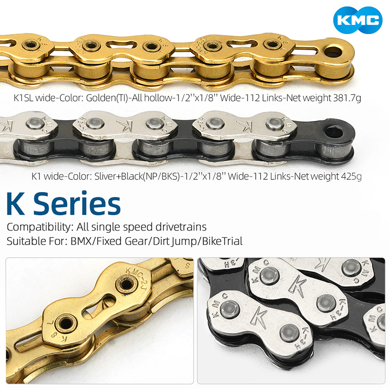 KMC自転車チェーン シングルスピード K1/K1SL/Z1 - Mountain Biking Track のレビューと価格