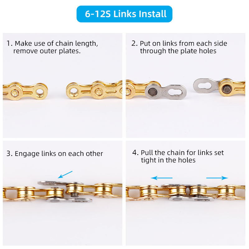 6 ペアチェーンミッシングリンクジョイント 1/6/7/8/ - Chain Quick Link のレビューと価格