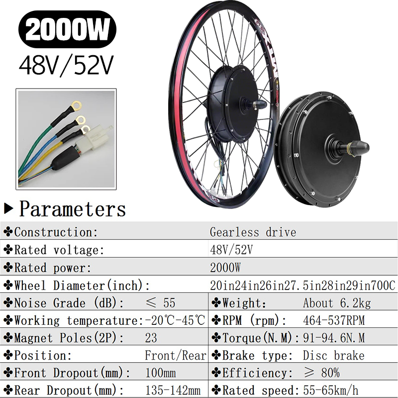 MTXブランド 48V52V 2000W電動自転車後輪回転ホ - Mountain Biking Brands のレビューと価格