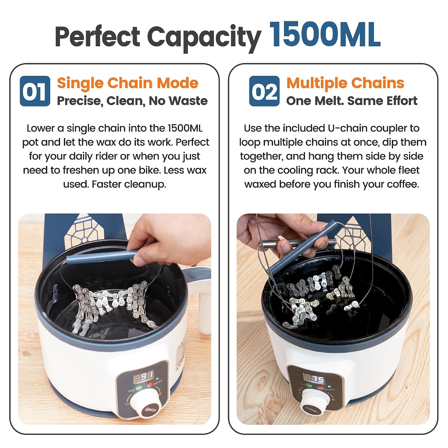 自転車チェーンワックス溶解ポット 1500ML（53オンス） - Chain Quick Link のレビューと価格
