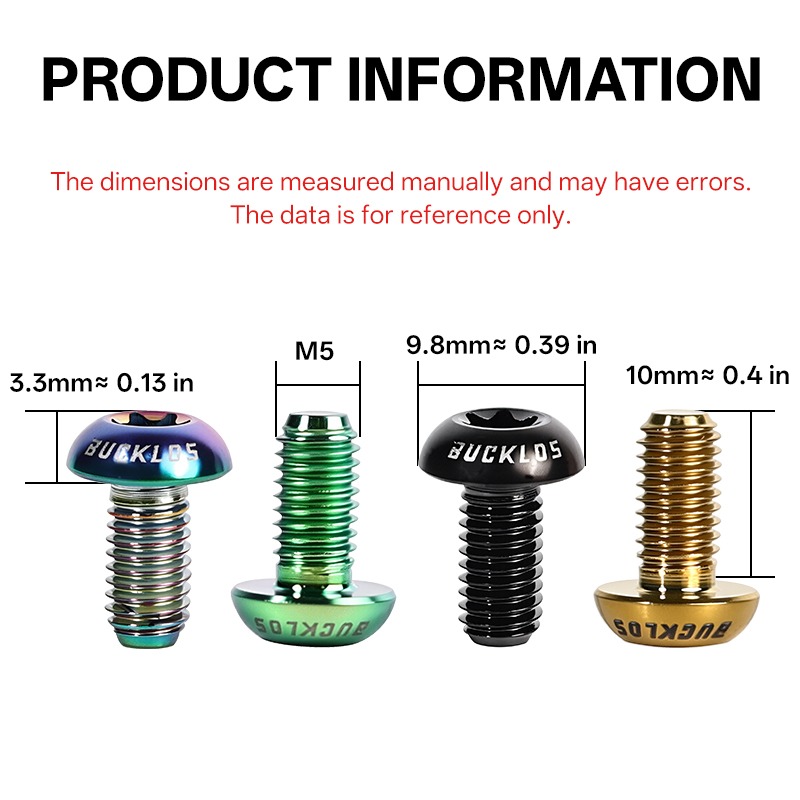 BUCKLOS Ti合金T25自転車ディスクローターボルト1 - Mtb Brake Rotor のレビューと価格